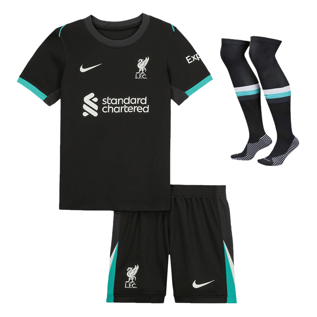 Liverpool Fußballtrikot-Set Auswärts 2024/25 Kinder (Trikot + Shorts + Socken)