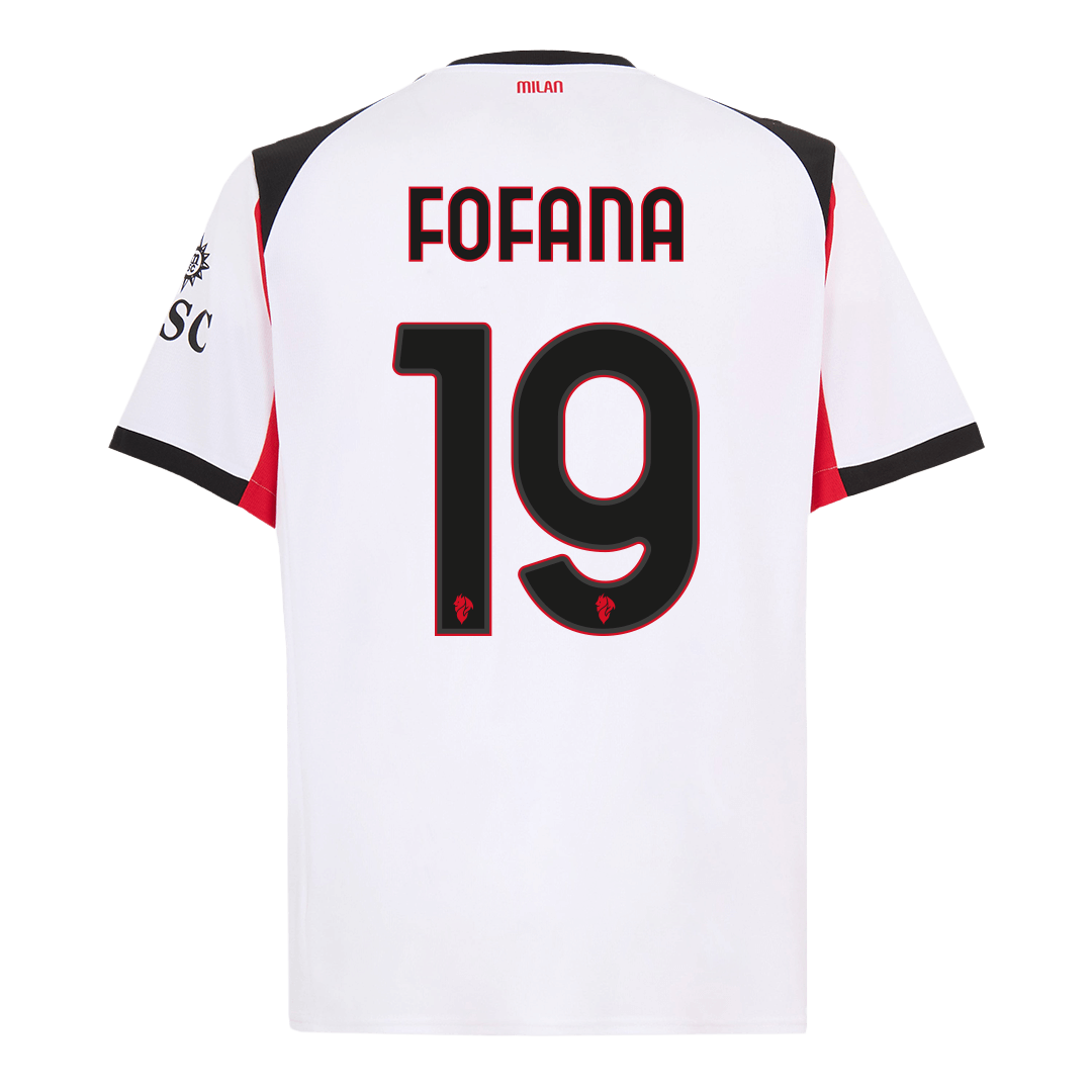 FOFANA #19 AC Milan Away Soccer Jersey 2025/26 White