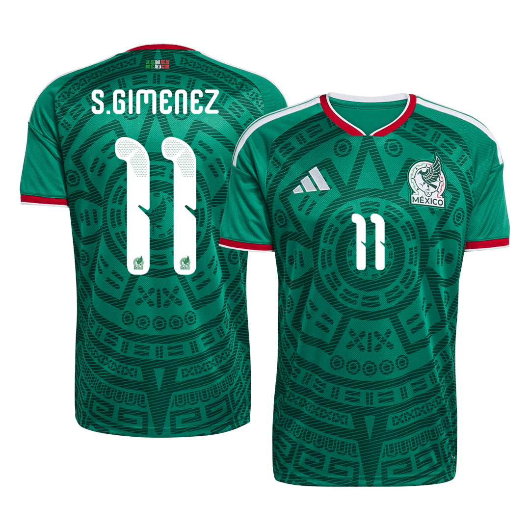 S.GIMENEZ#11 Mexico Home Soccer Jersey World Cup 2026 Green