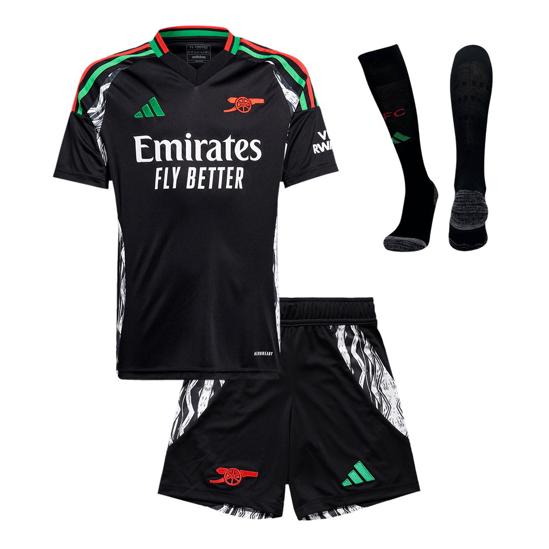 Maillot extérieur Arsenal 2024/25 pour enfant (maillot, short, chaussettes)
