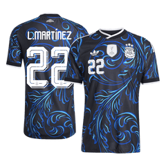 L. MARTÍNEZ #22 Player Version Argentina Away Soccer Jersey World Cup 2026 Black