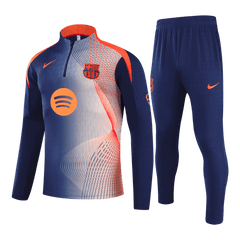 Barcelona Zipper Sweatshirt Kit(Top+Pants) 25/26 Black&Orange
