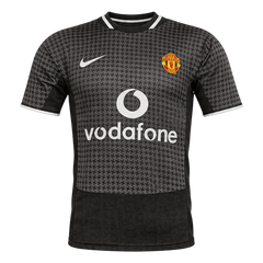 Men Retro Fan Version 2003/05 Manchester United Away Soccer Jersey Black