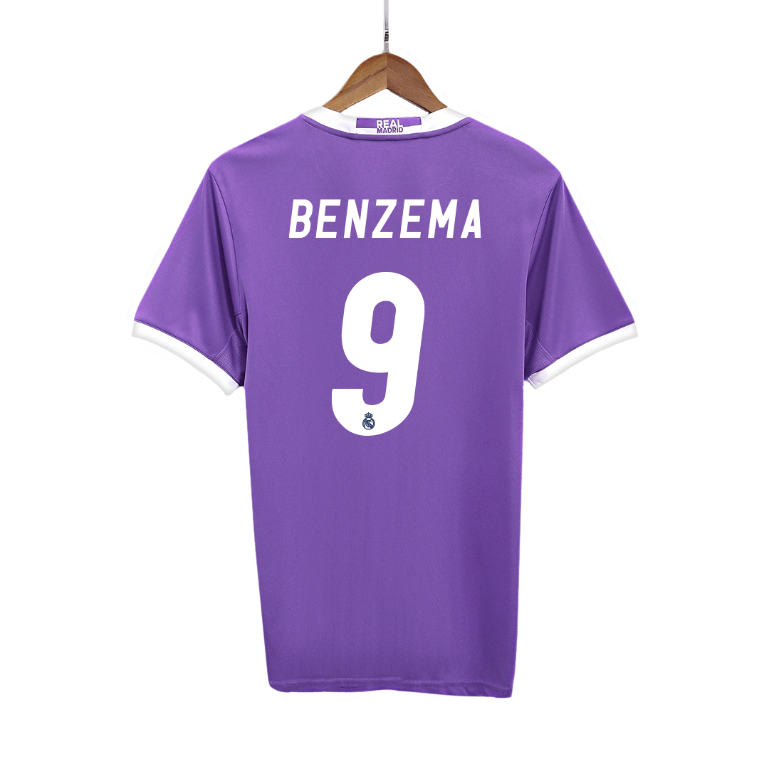 Real Madrid BENZEMA #9 Away Soccer Jersey Retro 2016/17