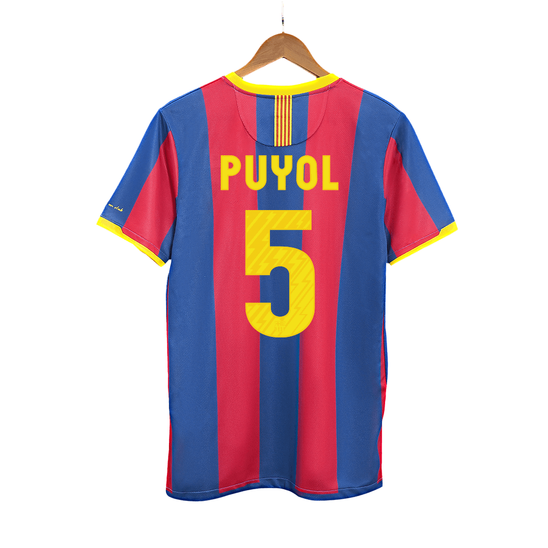 Barcelona PUYOL #5 Home Soccer Jersey Retro 2010/11
