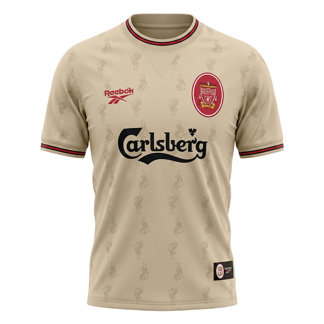 Retro 96/97 Liverpool Away Soccer Jersey Yellow