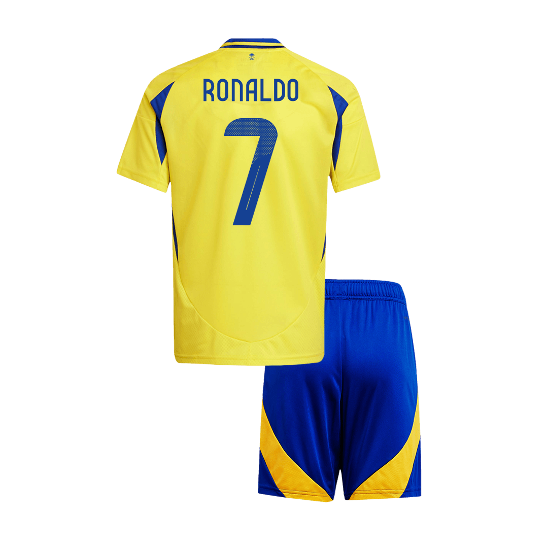 Al Nassr RONALDO #7 Home Soccer Jersey Kit 2024/25 Kids(Jersey+Shorts) - ACL
