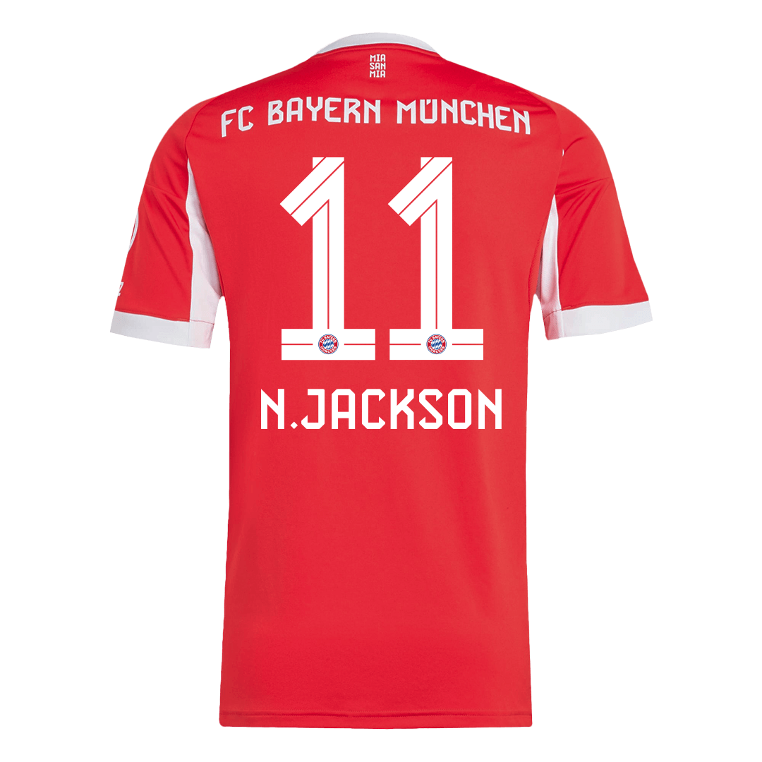N.JACKSON #11 Bayern Munich Home Soccer Jersey 2025/26 Red