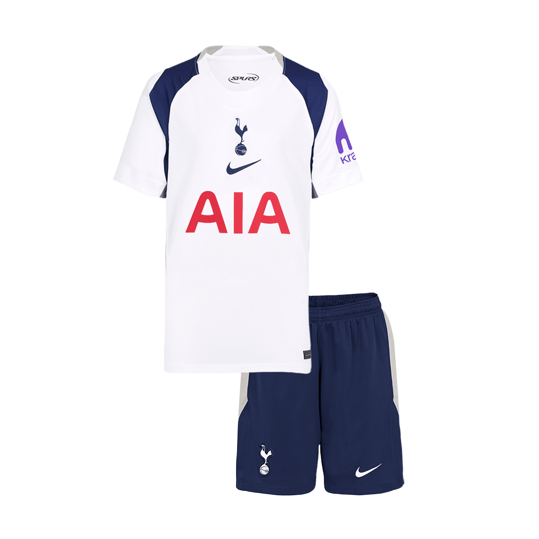 Kid's Tottenham Hotspur Home Soccer Jersey Kit(Jersey+Shorts) 25/26 White
