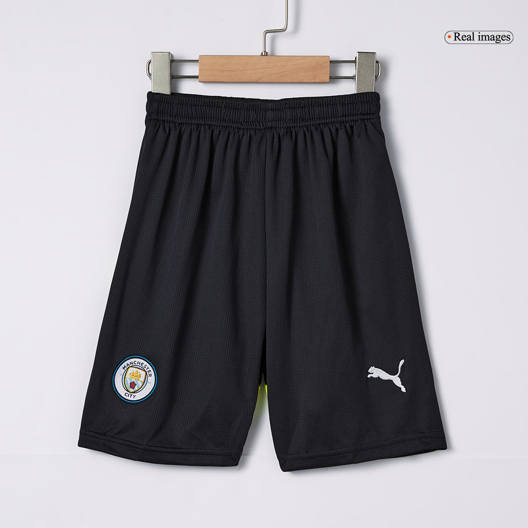 Maillot de football extérieur Manchester City 2024/25 pour enfant (maillot, short, chaussettes)
