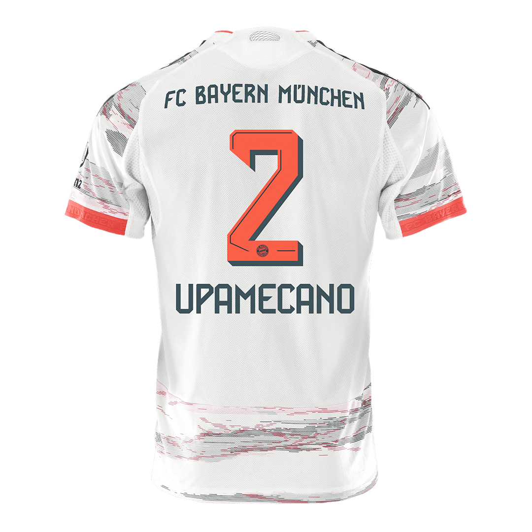 UPAMECANO #2 Authentic Bayern Munich Away Soccer Jersey 2025/26 White