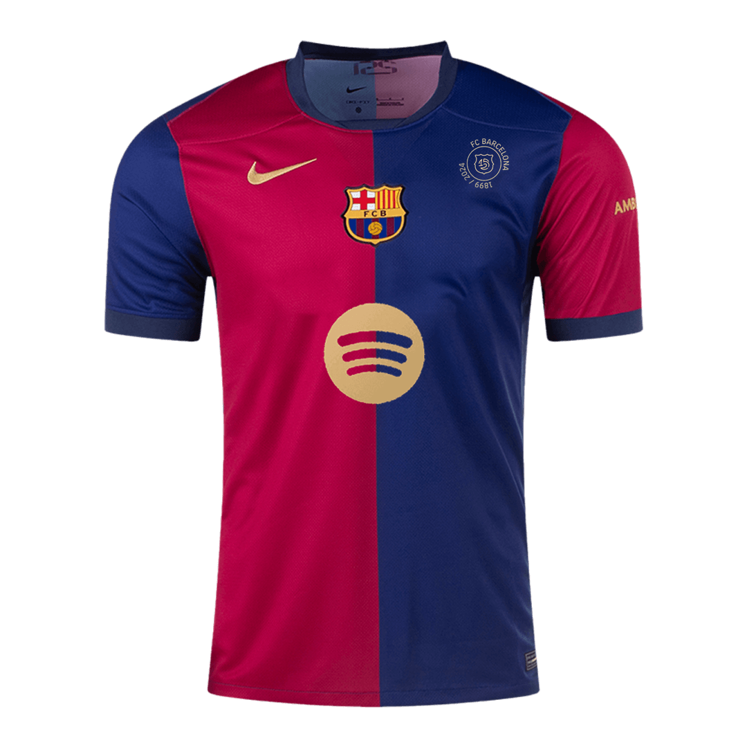 Maillot domicile du FC Barcelone 2024/25 – 125e anniversaire (logo Spotify sans texte)