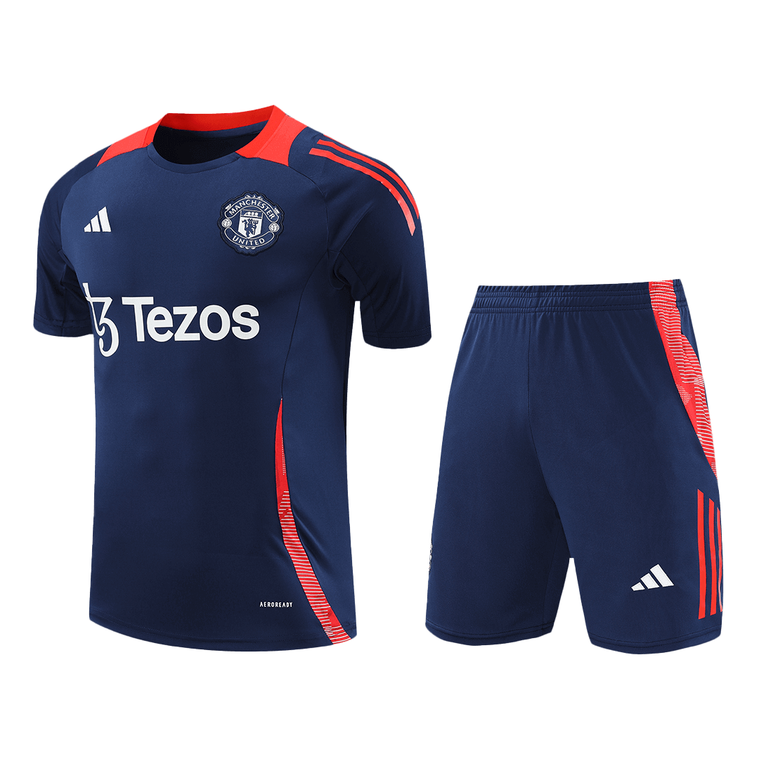 Manchester United Pre-Match Fußballtrikot-Set 2024/25 (Trikot + Shorts)
