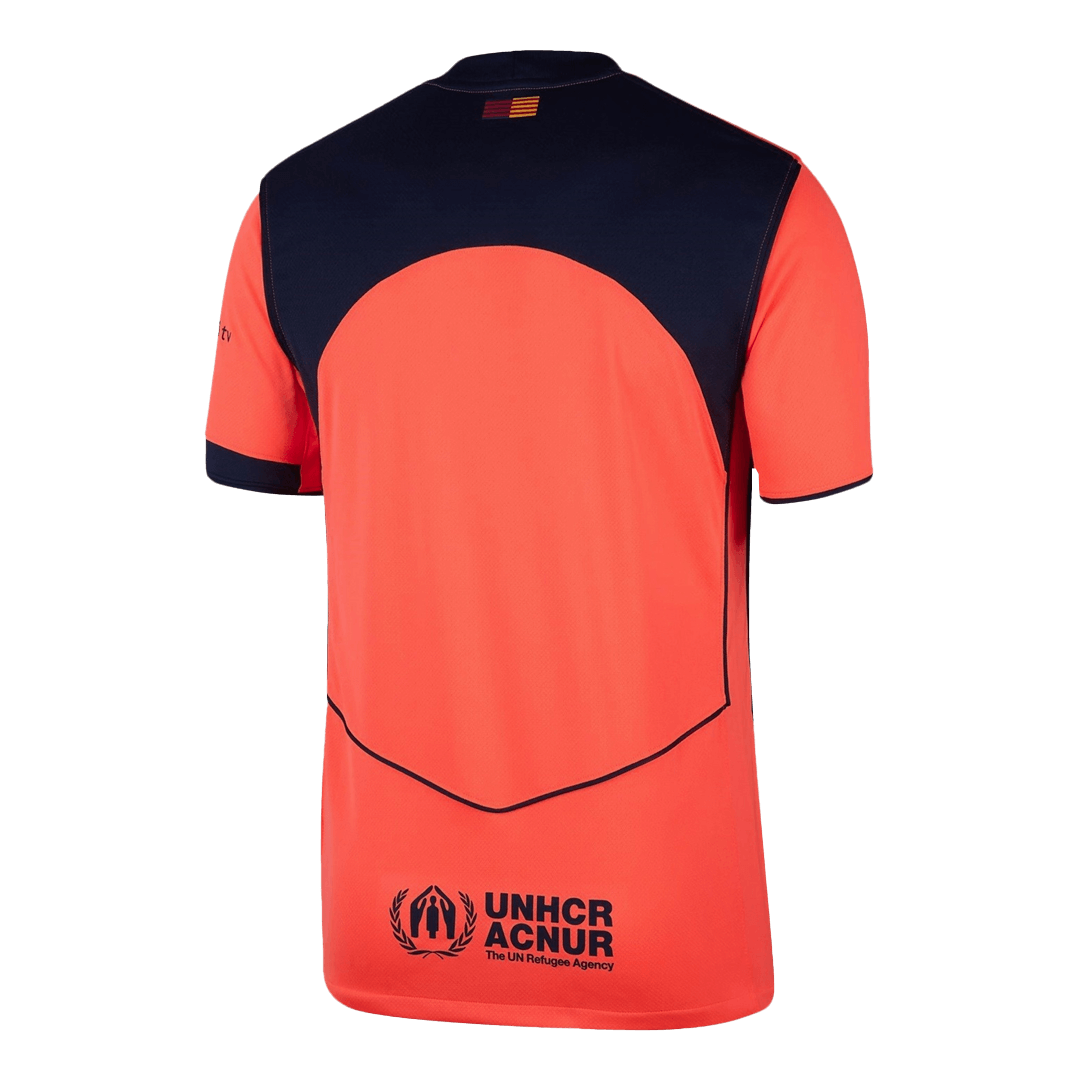 Barcelona Third Away Soccer Jersey Kit(Jersey+Shorts) 2025/26 Orange
