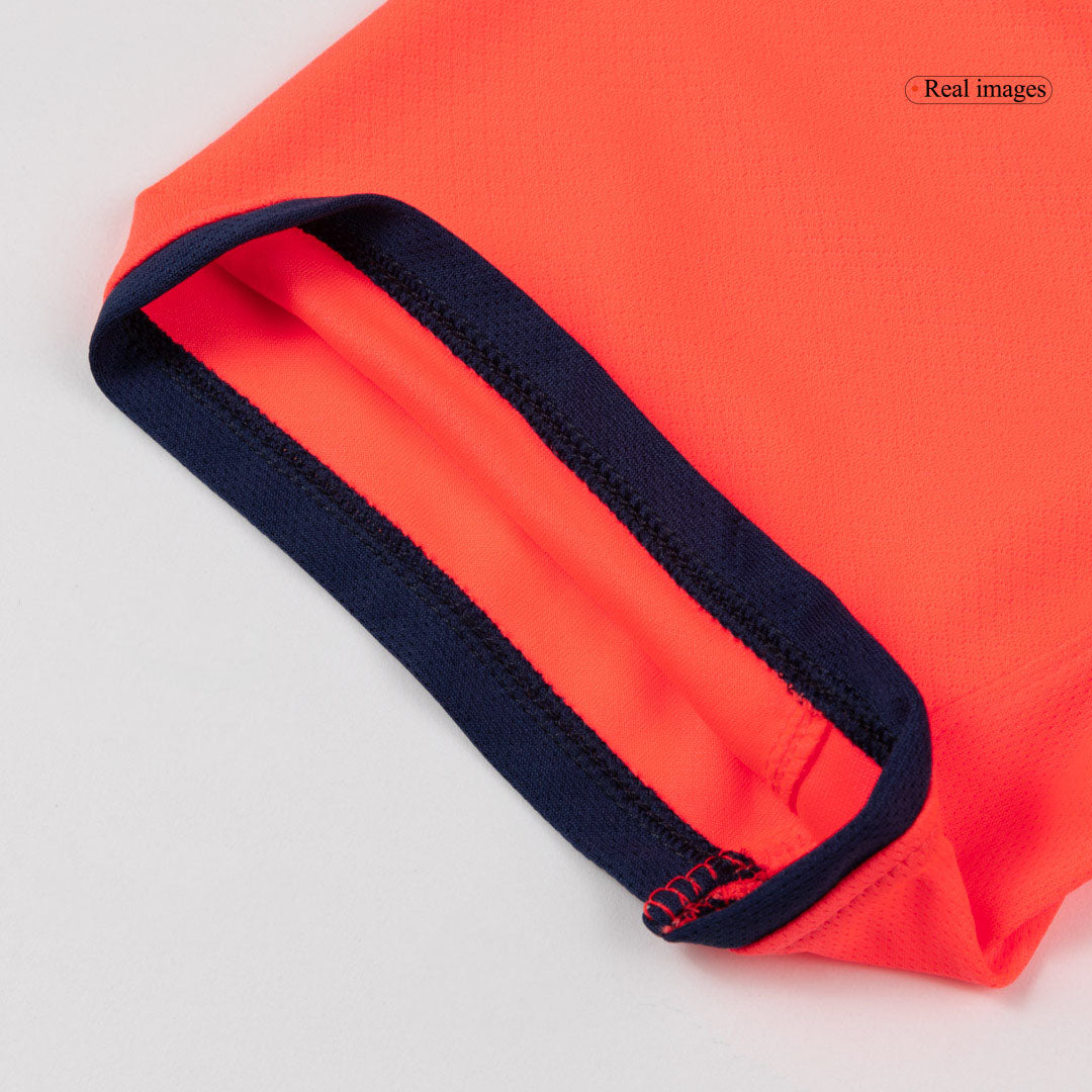 F.DE JONG #21 Barcelona Third Away Soccer Jersey 2025/26 Orange- UCL