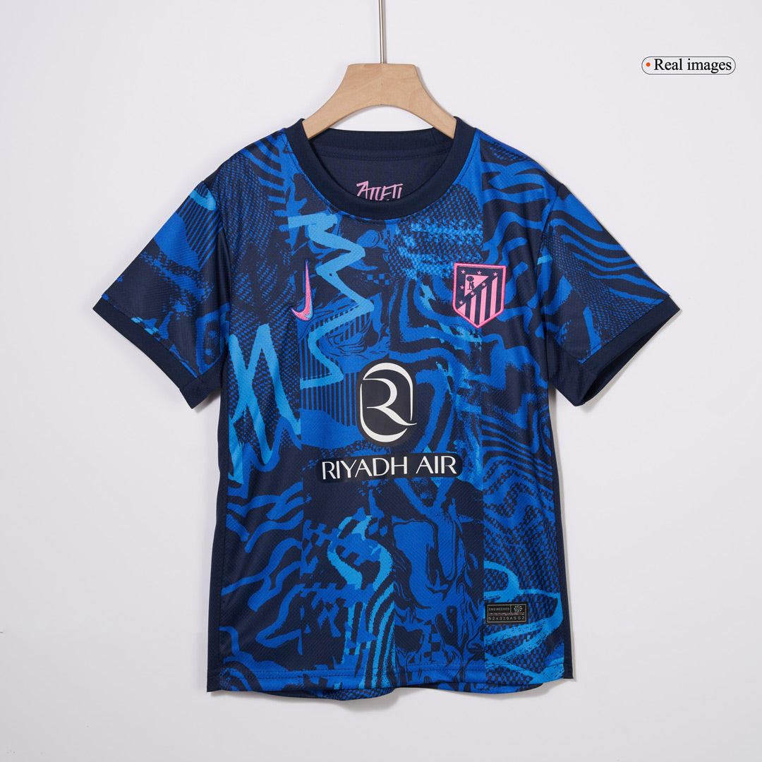 Maillot de football extérieur troisième division de l'Atlético Madrid 2024/25 pour enfant (maillot + short)