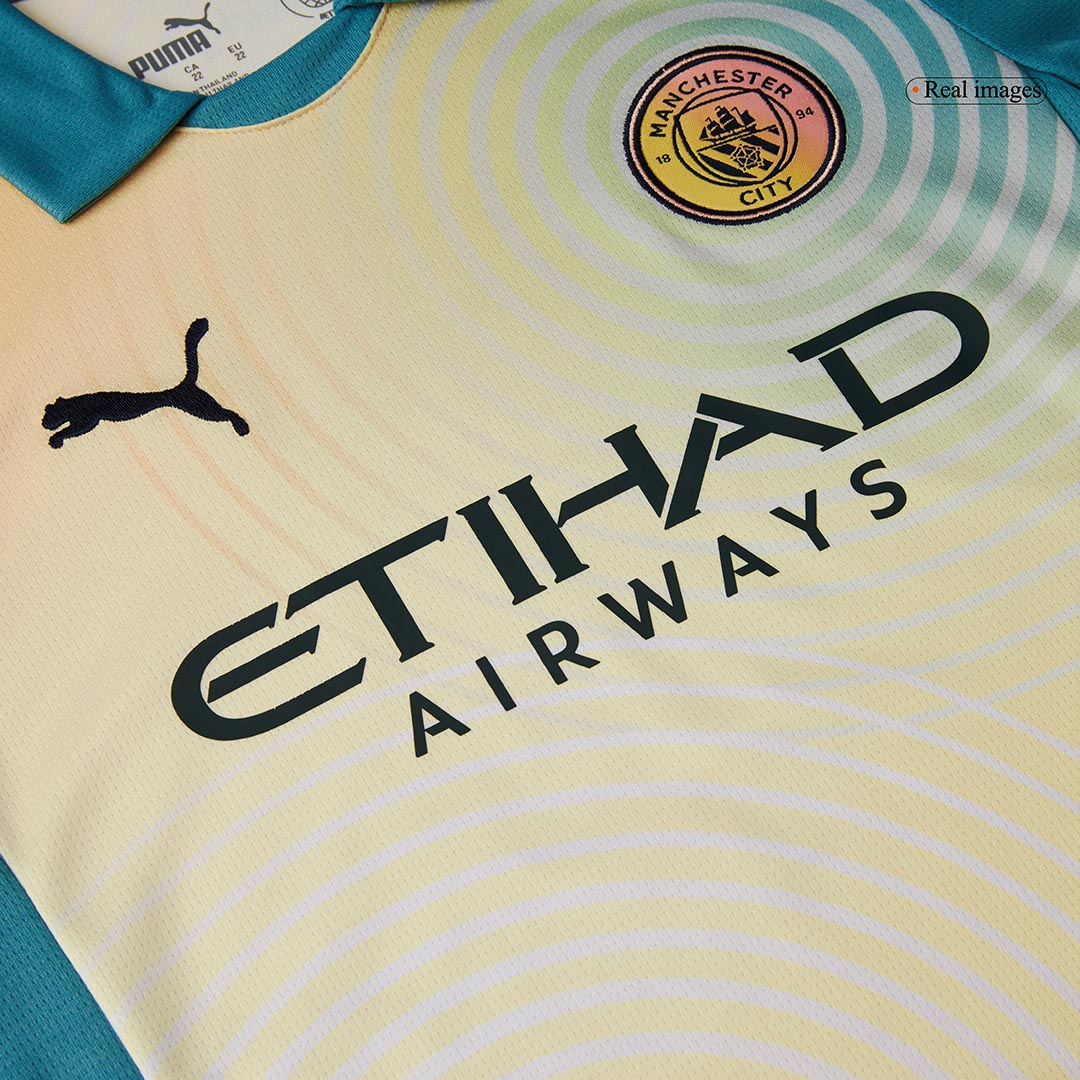 Maillot extérieur Manchester City 2024/25 pour enfant (maillot + short) - Definitely City (UCL)