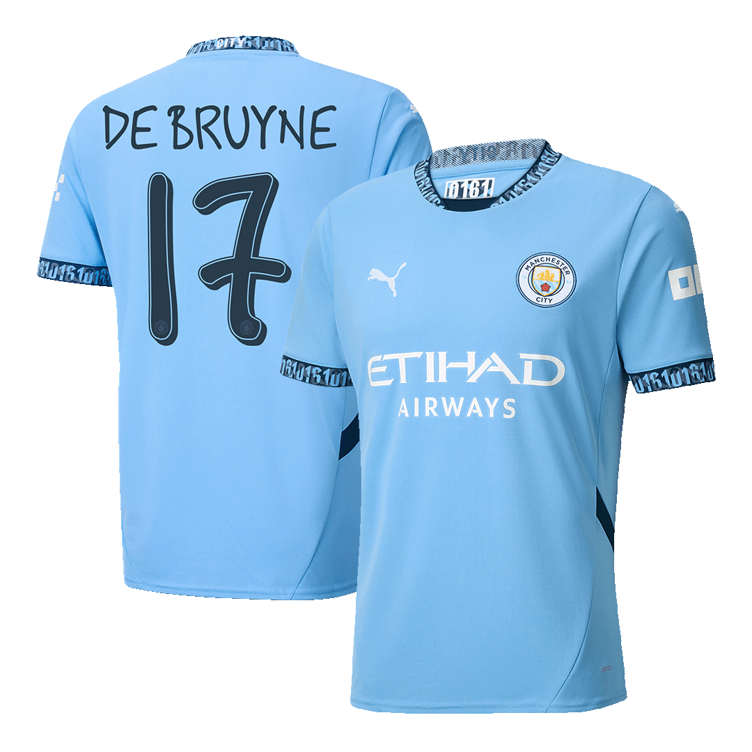 Manchester City DE BRUYNE #17 Home Jersey  - UCL Edition