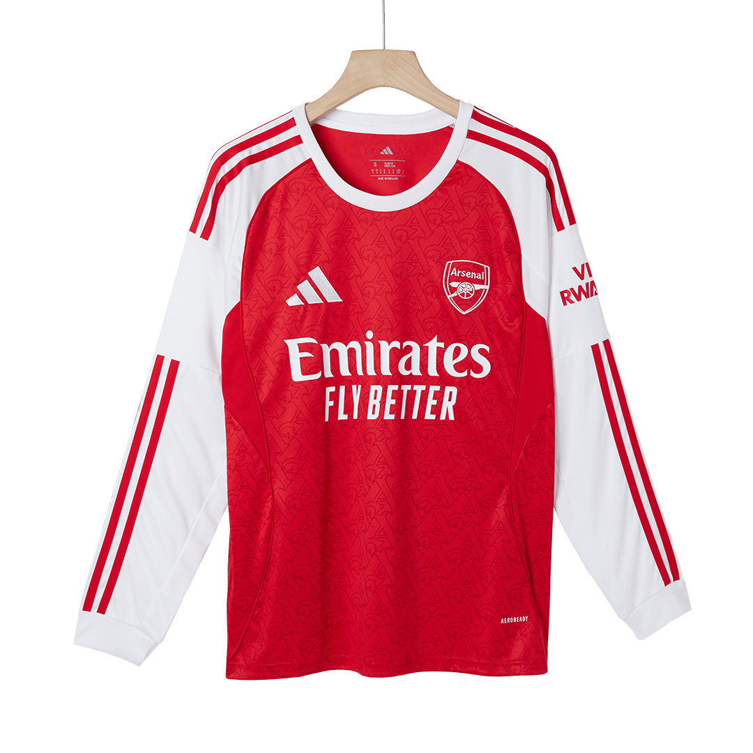 Arsenal Home Long Sleeve Soccer Jersey 2025/26 Red