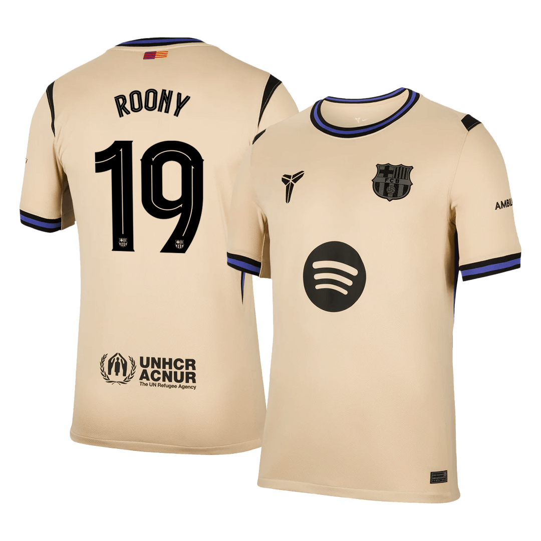 ROONY  #19 Barcelona Away Soccer Jersey 2025/26 Yellow - UCL