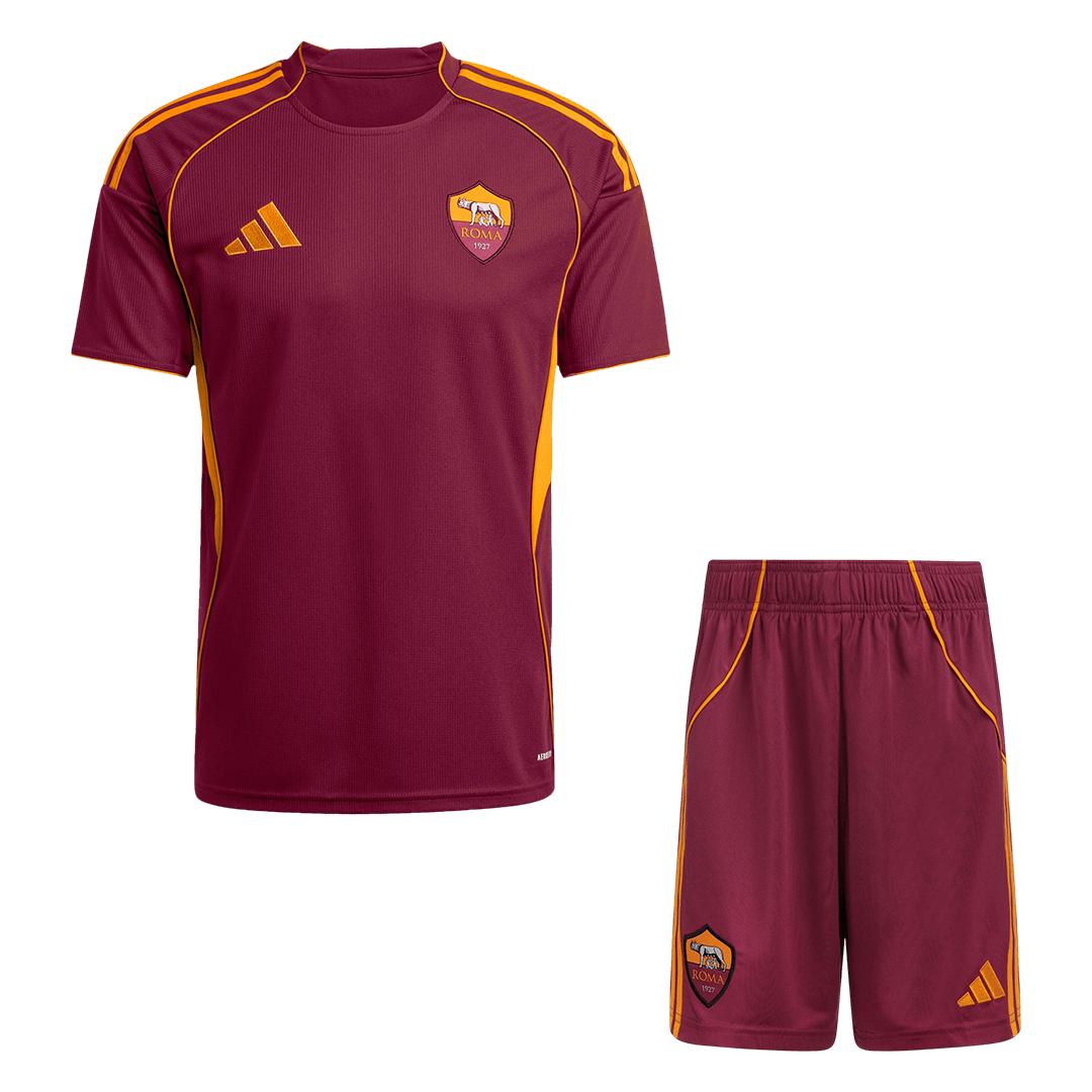 Roma Home Soccer Jersey Kit(Jersey+Shorts) 25/26 Red