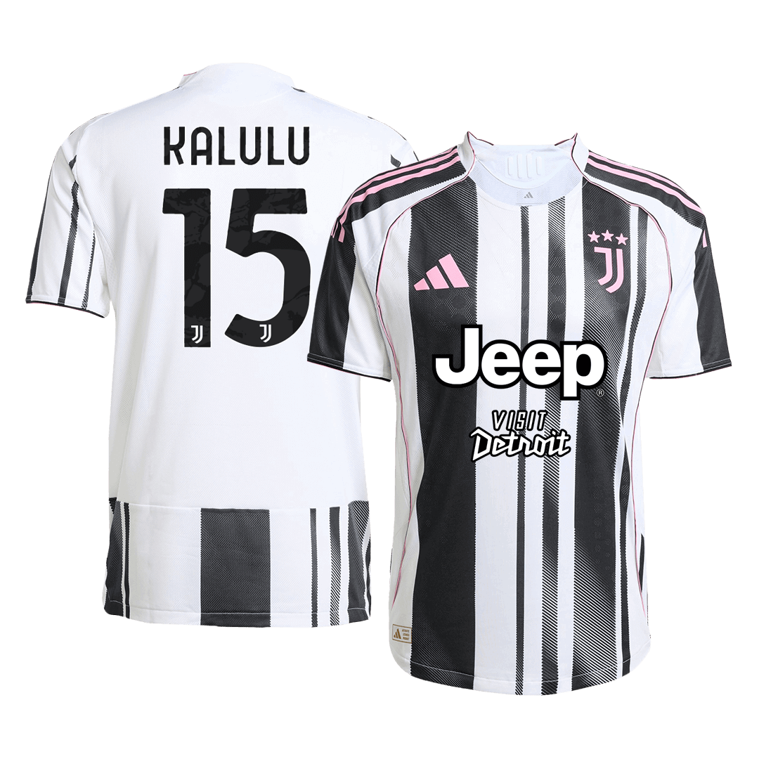 KALULU #15 Authentic Juventus Home Soccer Jersey 2025/26 Black&White