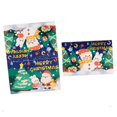 Custom Christmas Card – Snowman & Bunny– Personalized Message