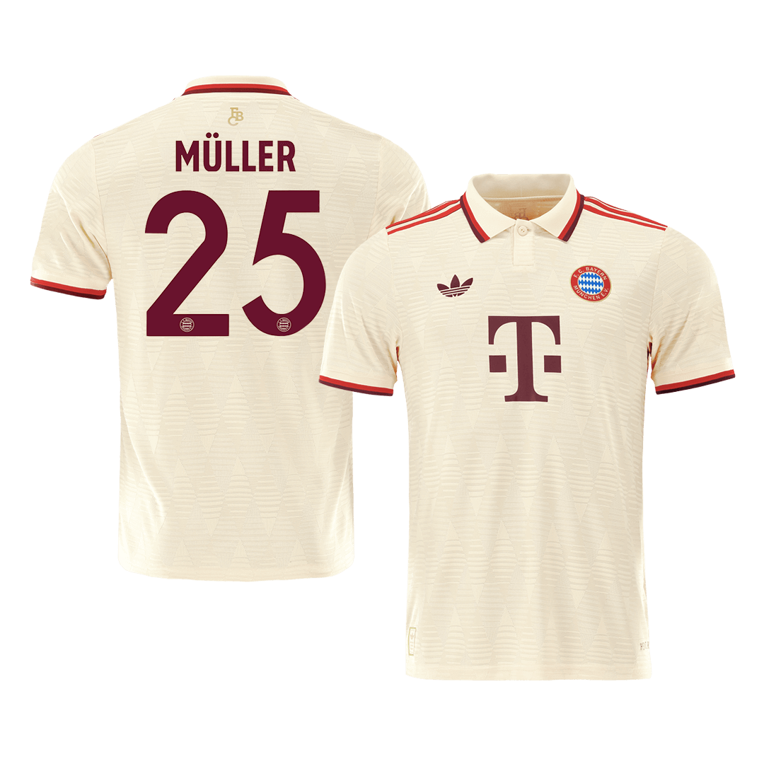 Maillot extérieur Bayern Munich MÜLLER #25, troisième maillot authentique 2024/25 - Édition UCL