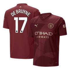 Maillot de football extérieur Manchester City DE BRUYNE #17 troisième édition 2024/25