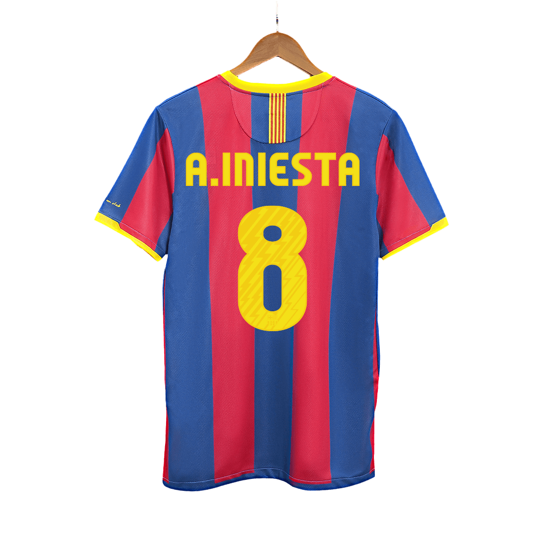 Barcelona A.INIESTA #8 Home Soccer Jersey Retro 2010/11