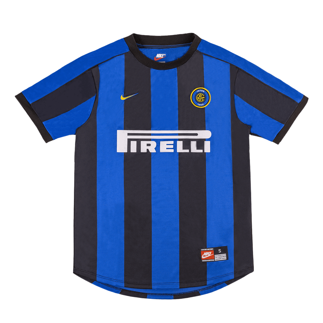 Maillot de football rétro Inter Milan RONALDO #9 Domicile 1999/00