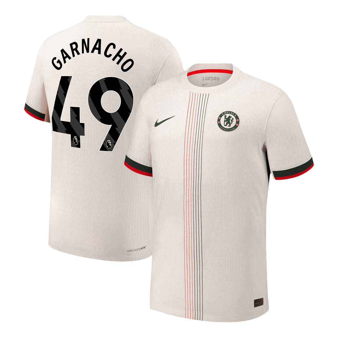 GARNACHO #49 Authentic Chelsea Away Soccer Jersey 2025/26 White
