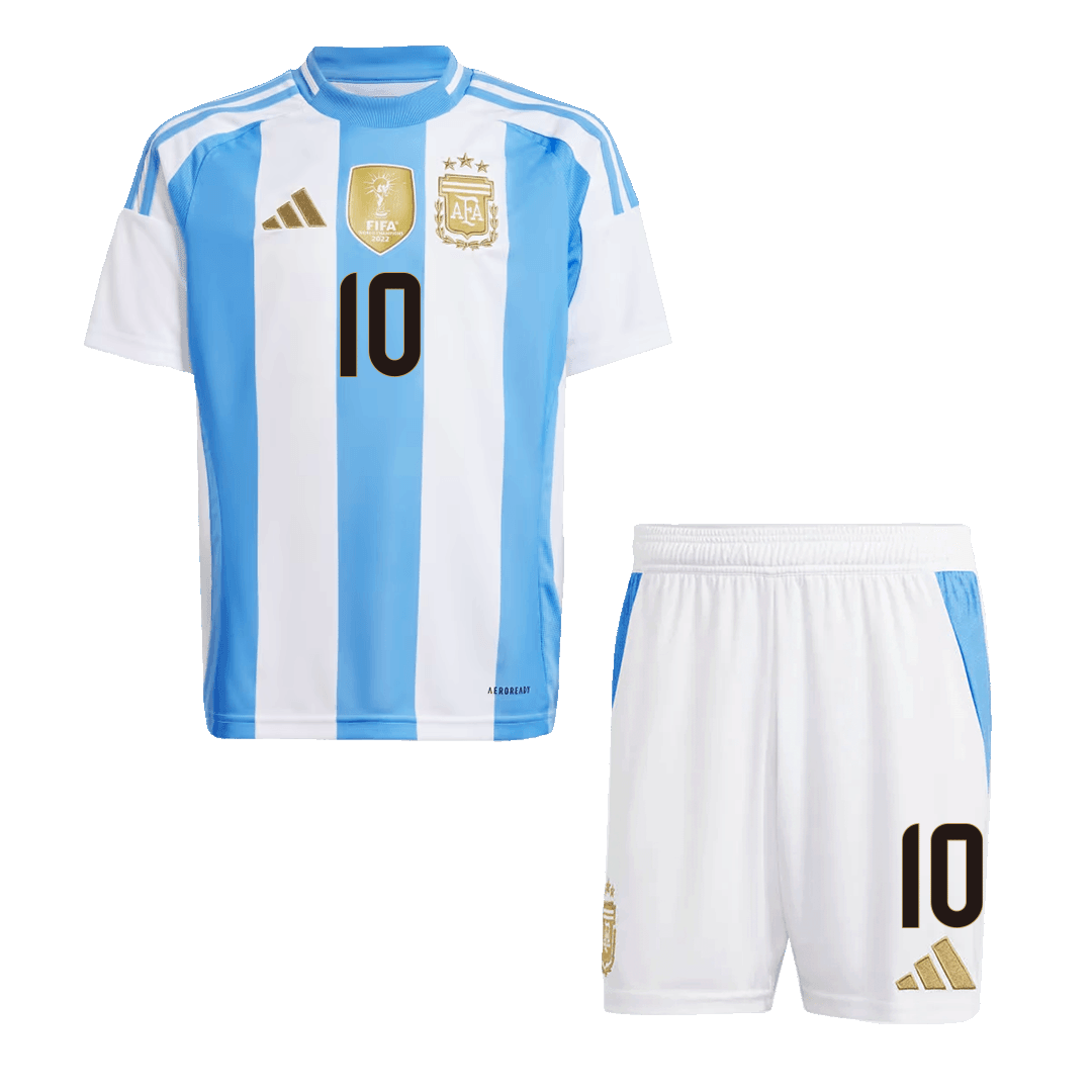 Maillot Argentine Messi #10 Junior Domicile 2024 (Maillot + Short)