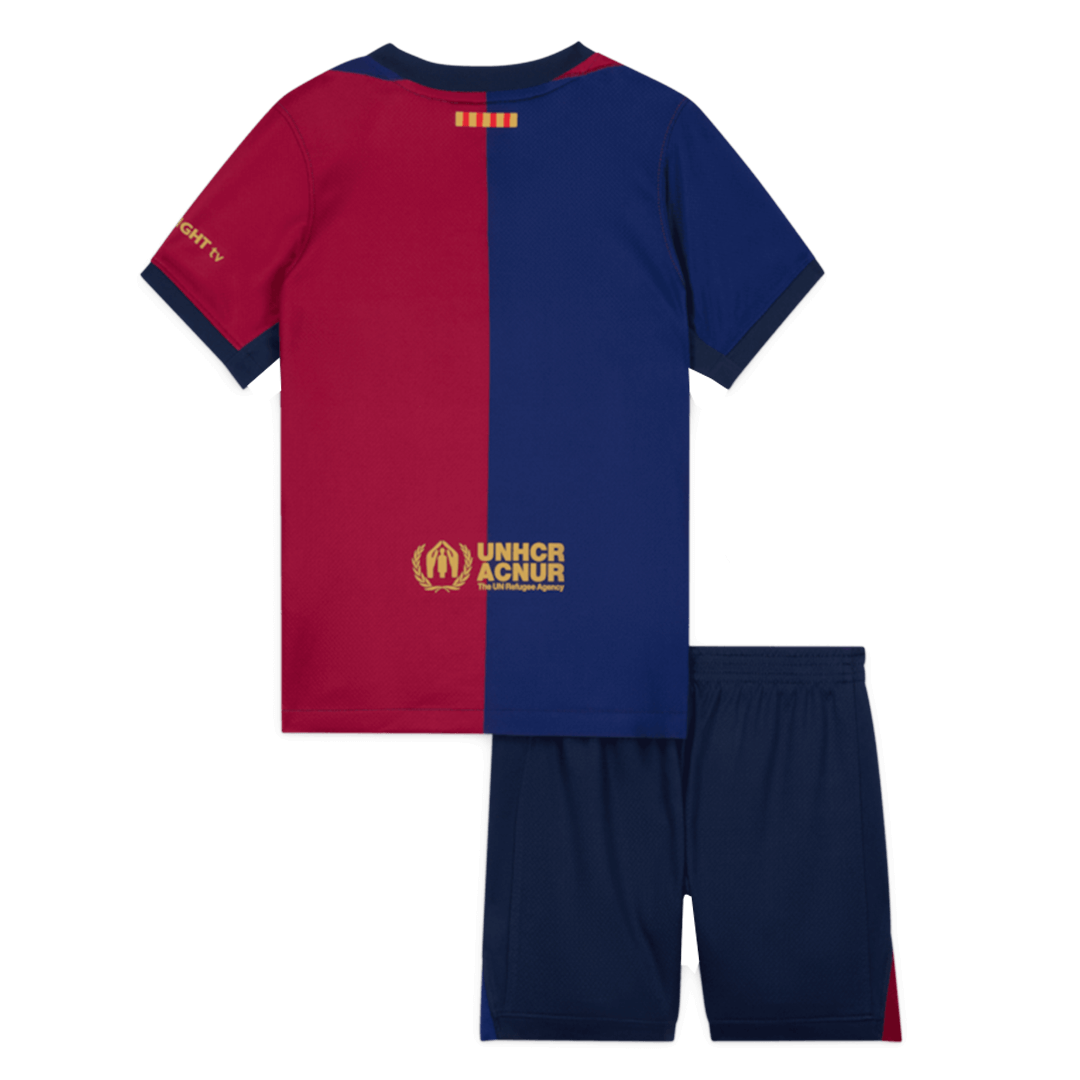 Maillot de football domicile Barcelone 2024/25 pour enfant (maillot + short) - COLDPLAY