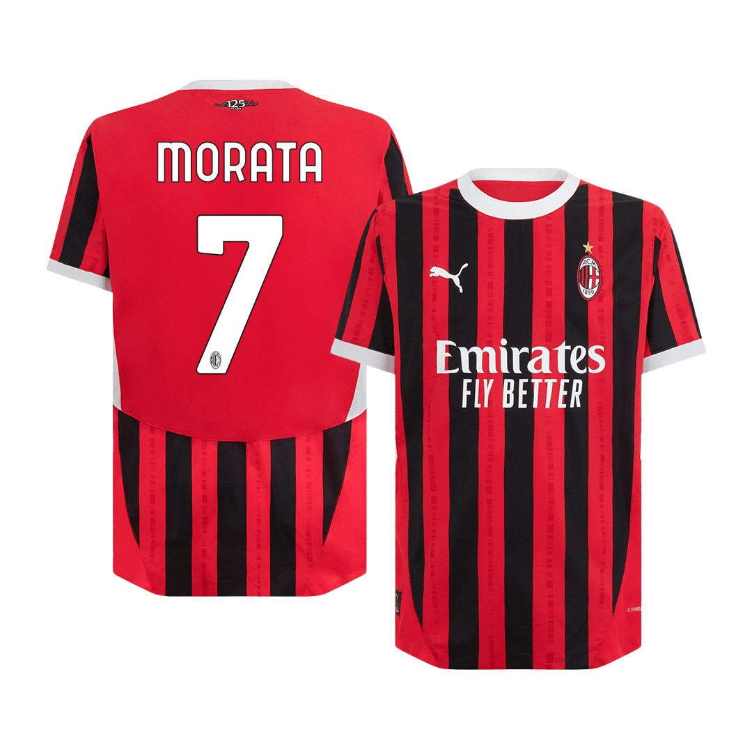 Maillot domicile authentique AC Milan MORATA #7 2024/25