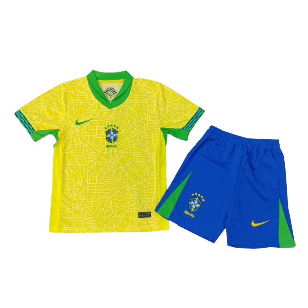 Maillot domicile Brésil Copa America 2024 pour enfant (maillot + short)