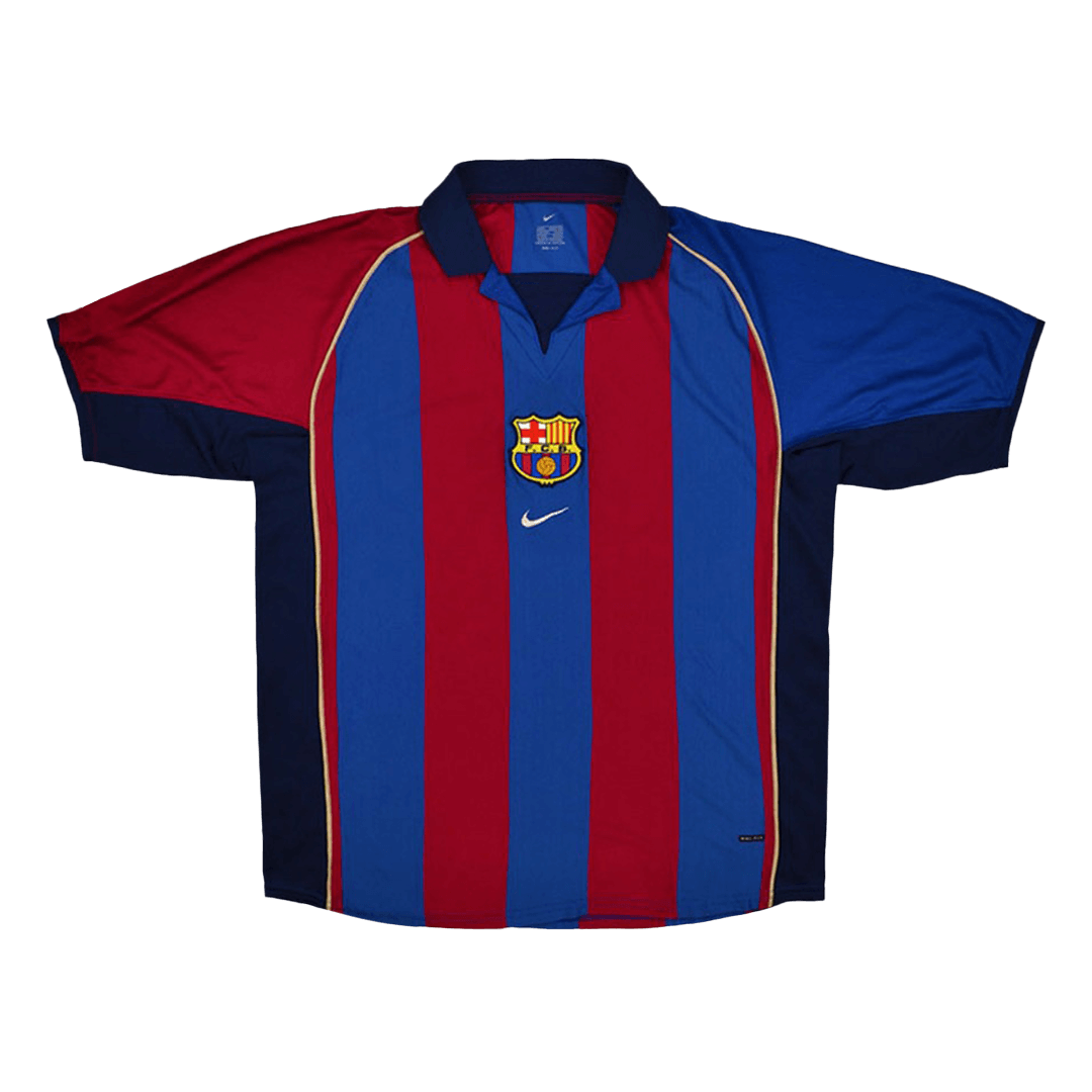 Barcelona XAVI #6 Home Soccer Jersey Retro 2001/02