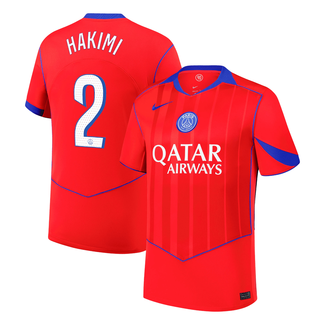 HAKIMI #2 PSG Third Soccer Jersey 2025/26 Red