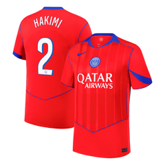 HAKIMI #2 PSG Third Soccer Jersey 2025/26 Red
