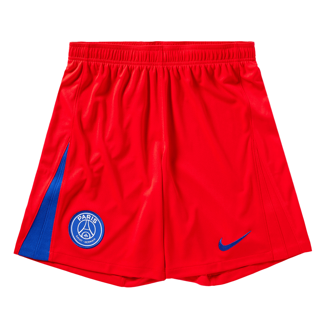PSG Third Away Soccer Jersey Kit(Jersey+Shorts) 2025/26  Red