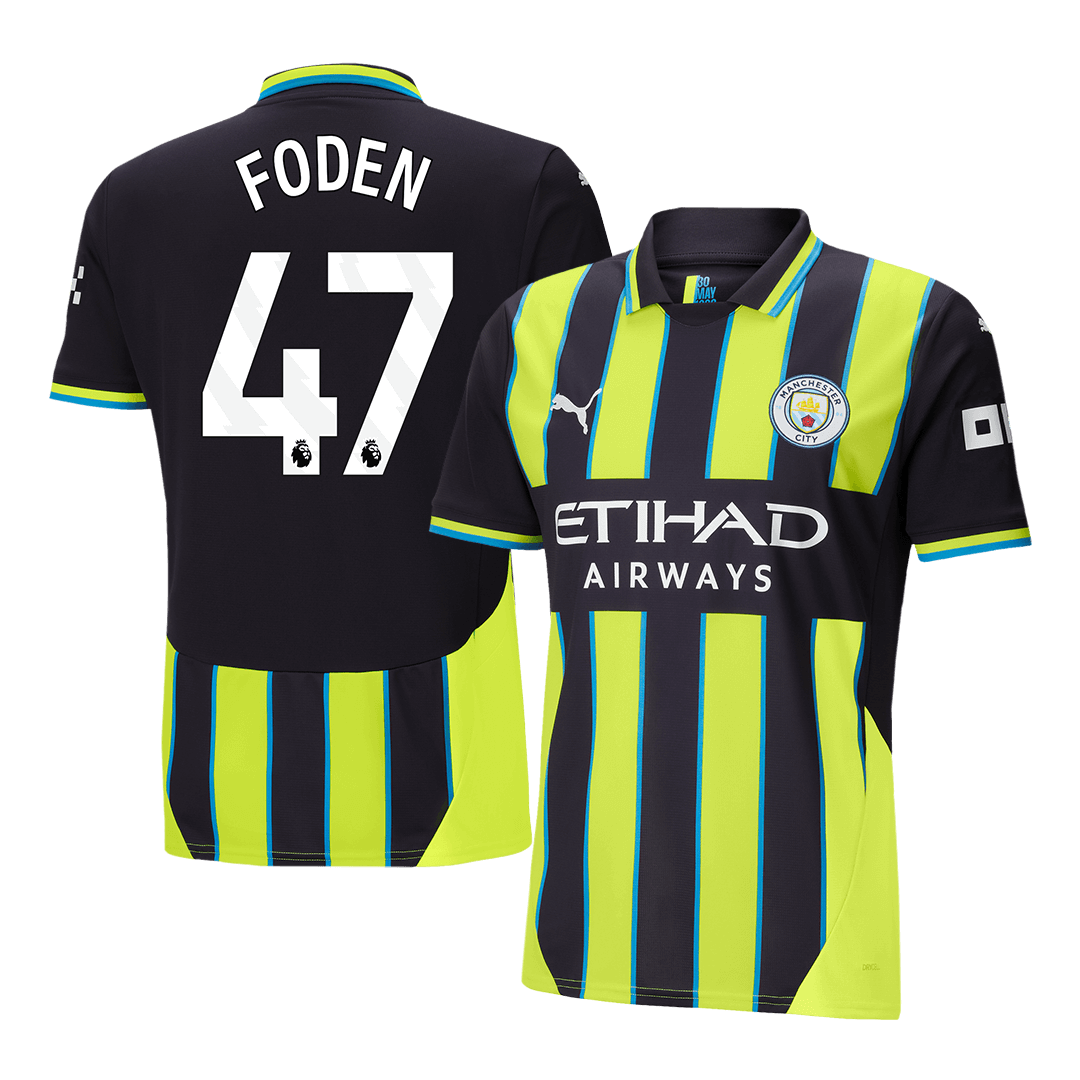 Maillot de football extérieur Manchester City FODEN #47 2024/25