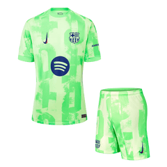 Barcelona Third Away Soccer Jersey Kit 2024/25 (Jersey+Shorts) - (Spotify Logo Without Text)