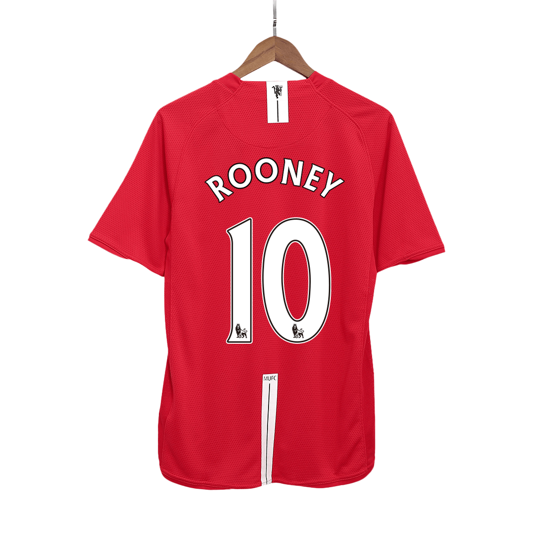 Manchester United ROONEY #10 Home Soccer Jersey Retro 2007/08