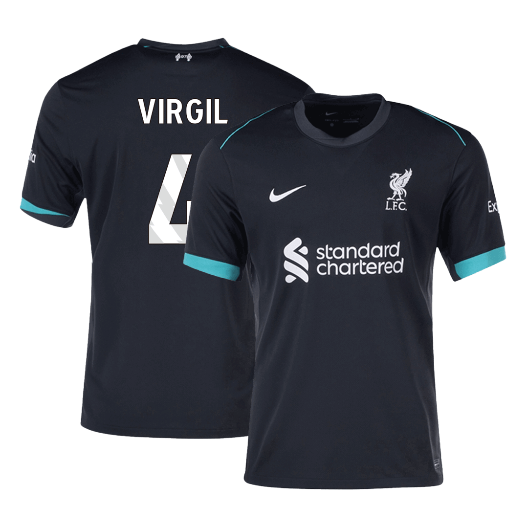 Liverpool VIRGIL #4 Away Soccer Jersey