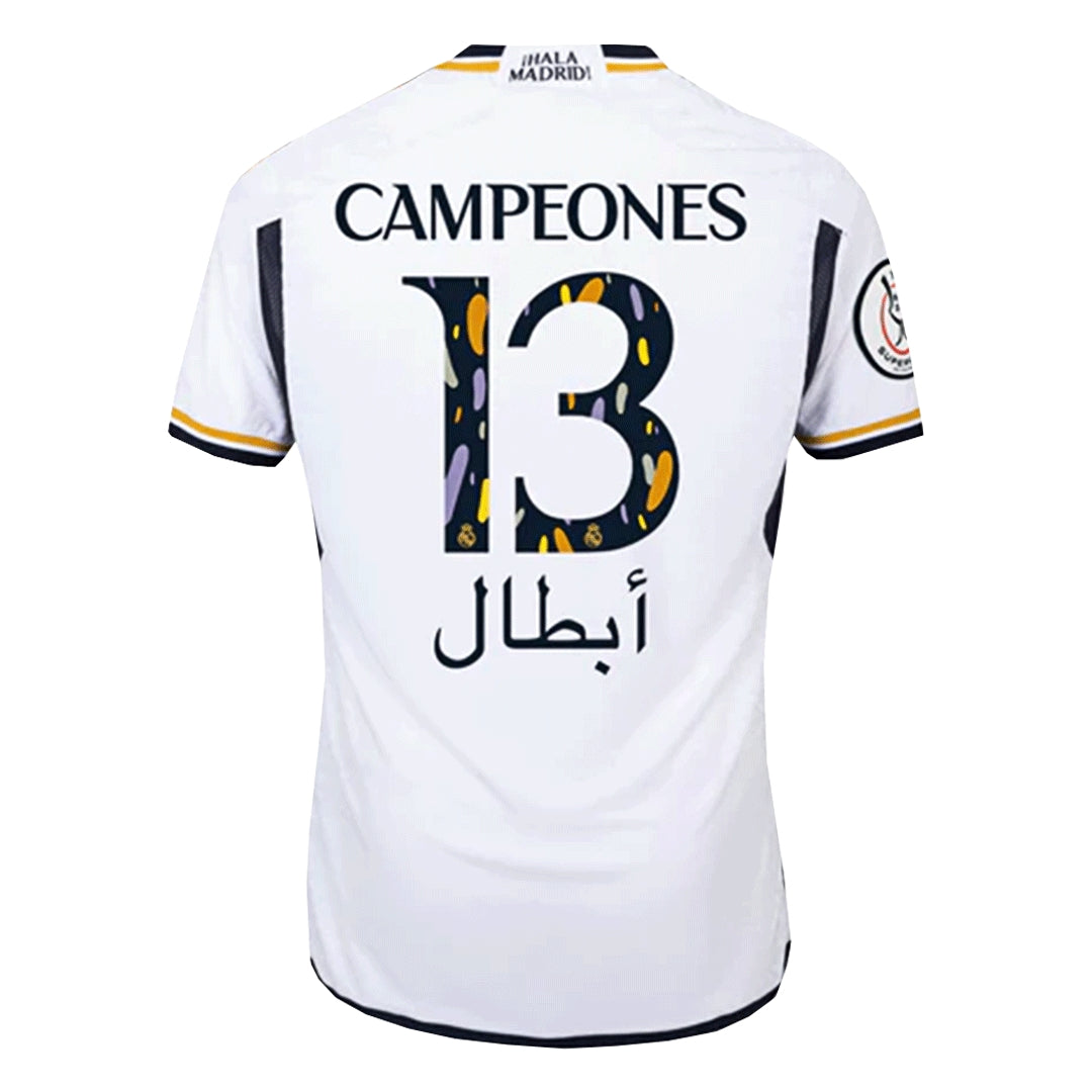 Campeones Supercopa Real Madrid CAMPEONES #13 Home Jersey Authentic 2023/24