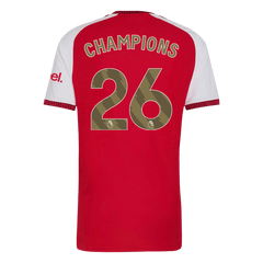 CHAMPIONS #26 Player Version Arsenal Premier League Champions Home Soccer Jersey 2026/27 Red