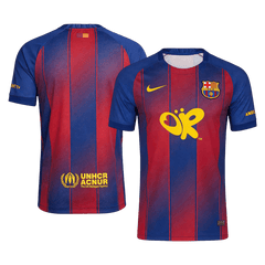 2025/26 Barcelona x Olivia Rodrigo Home Soccer Jersey Red&Blue Limited Edition