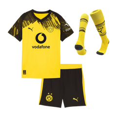 Kid's Borussia Dortmund Home Soccer Jersey Kit(Jersey+Shorts+Socks) 25/26 Yellow