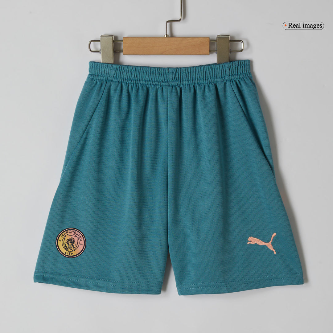 Maillot extérieur Manchester City 2024/25 pour enfant (maillot + short) - Definitely City (UCL)