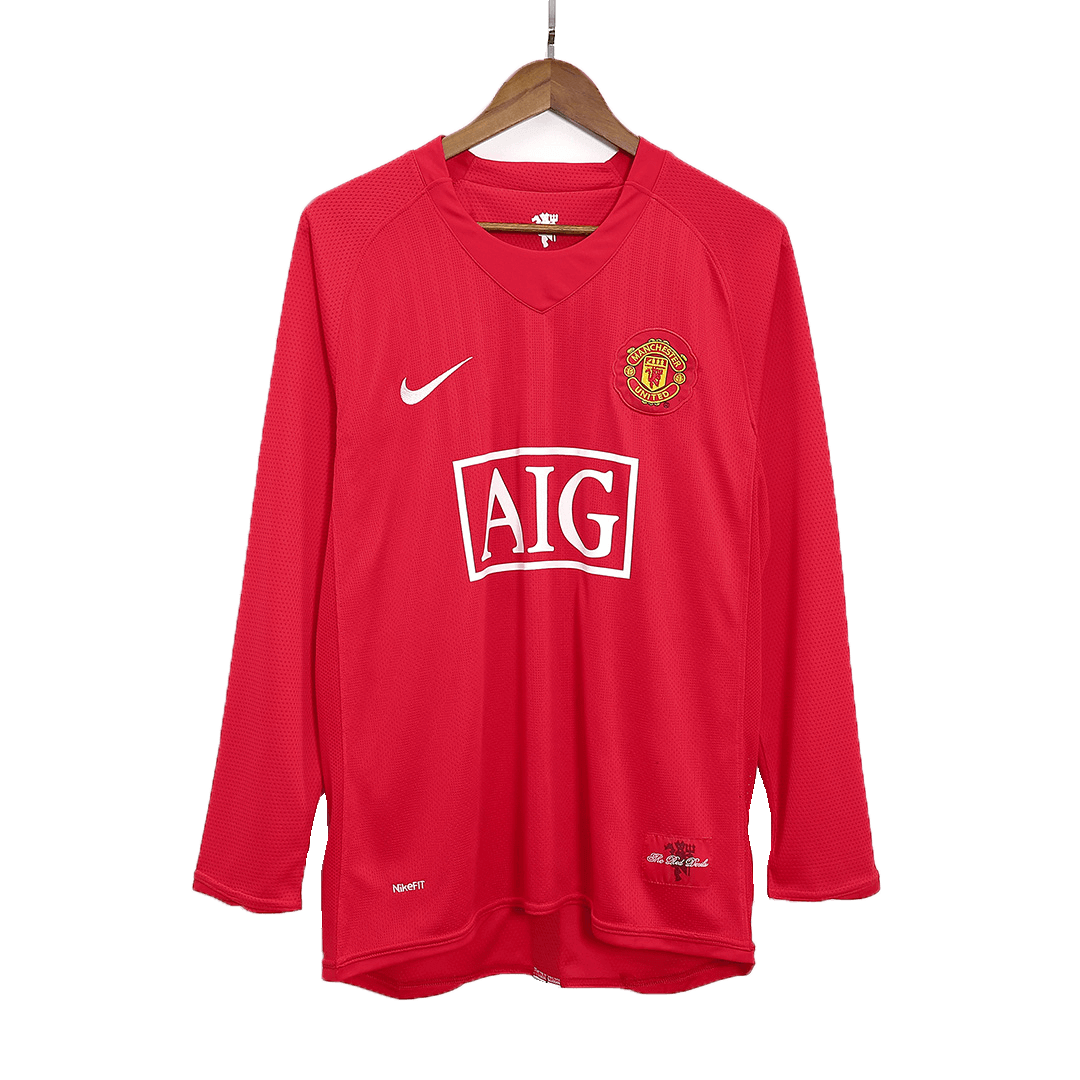 Manchester United Heimtrikot Retro 2007/08 - Langarm